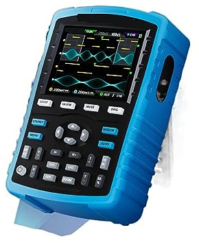 POOIQX Osciloscopio Digital de Doble Canal portátil 180MHz-3DB 2 en 1 Pantalla de Fluorescencia del generador de señal de función,Análisis Profesional