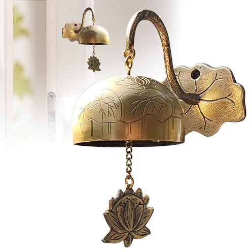 Solid Brass Shopkeepers Bell for Door Opening – Handmade in Korea – Bells for Door & Business Entrance – Home Decor Housewarming Gift
