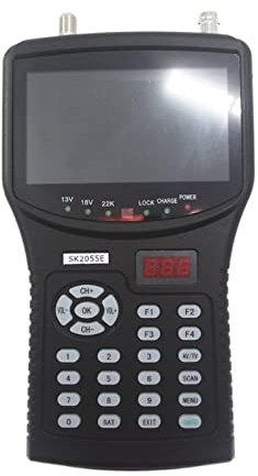 Satfinder, Sat Finder HD Test CCTV Kamera Lcd Hintergrundbeleuchtung Taste 4,3 Zoll DVB-S/S2 Signaltest mit Av USB SK2055E Mpeg4,zum Aufstellen einer Satellitenschüssel