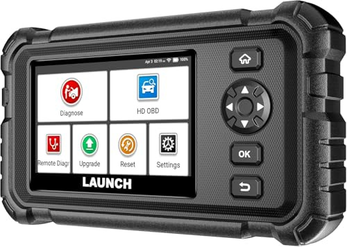 Launch CRP129 HD OBD2 Diagnosis Escáner Camión Pesado Diésel 7 Reinicios | Diagnóstico integral camión diésel 24V,7 servicios con regeneración DPF,protocolos J1939/J1708,56 marcas