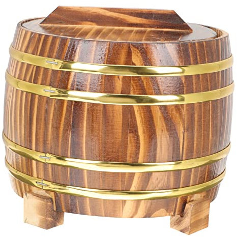 HOMOBABE Vaporera De Arroz De Madera Cubo Para Arroz Al Vapor Contenedor Para De Cocina Cubo Tapa Para Almacenamiento Cocina Para Doméstico