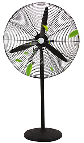 Ventilador de pie con oscilación, refrigeración de alta velocidad para patios, uso industrial, comercial, residencial