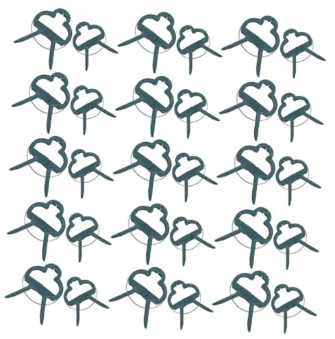 TEHAUX 50 Stück Pflanzenclips Kunststoff Flexibel Stabil Pflanzensupport Klammern für Tomaten Gurken Rankpflanzen Blumen Gartenzubehör Klein und Groß Je für Rankenhilfe und Stützung