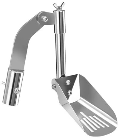 Strumento ergonomico in metallo per grondaie, design compatto per un facile scarico dell'acqua piovana e pala per la pulizia della grondaia della casa