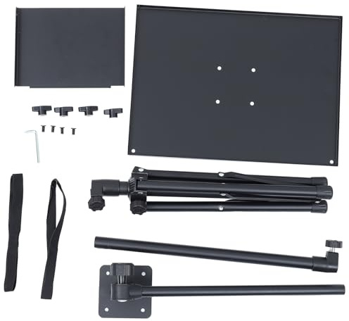 Homoyoyo Verstellbarer Projektorständer aus Metall Eisenrohr mit Neigbarer Laptopablage für Schoß Multifunktionaler Dj Rack Ständer zum Lesen und Aufnehmen
