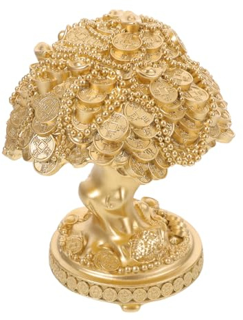 Ornamento dell'albero dei Soldi Ornamento Decorativo da Tavolo in Resina per l'home Office Fortuna Albero della Fortuna Figurina in Stile Cinese Decorazione Feng Shui per la casa