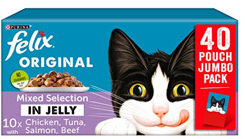 Felix 20353/4192 Nestle Pouch Mixed Selection in Jelly 40 Pack - 100g - EU/UK