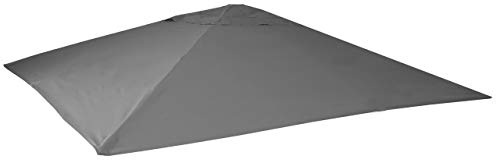 Mendler Housse de Rechange pour Parasol de Restauration HWC-D20, 5 x 5 m (diamètre 7,2 m) Polyester – Anthracite