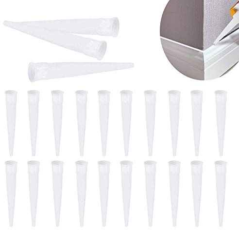 Zaky 20 pezzi Cartuccia Tuellen Silicone Beccucci Punte in Silicone Cartuccia per Presse per Cartucce Funzionano Negli Angoli
