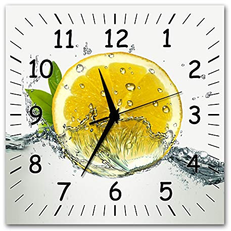 Bilder-Manufaktur BM Funk Quarz Wanduhr Funkwanduhr Funkwanduhren Funkuhr Funkuhren kein Ticken lautlos geräuschlos leise modern ohne Tickgeräusche gross XXL Wohnzimmer Küche Küchenuhr Obst 9352-1a SZ