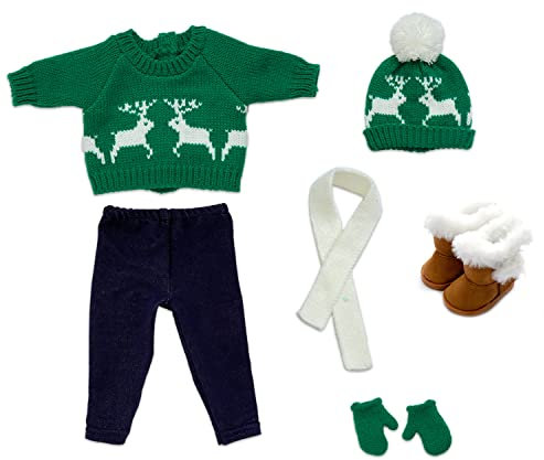 GIVBRO Puppenkleidung Outfits für 43 cm Puppen Dress Up Sechsteiliges Winter Ski Set Kostüm Zubehör Kinder Spielzeug Dekoration (#E)