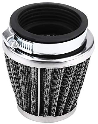 Akozon Filtro dell'aria per moto + filtro di aspirazione dell'aria, filtro di aspirazione dell'aria per moto, universale (60 mm)