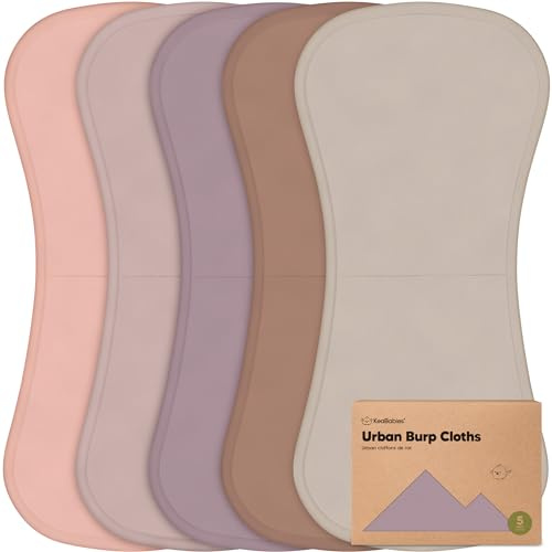KeaBabies Paños orgánicos para eructos para bebés y niñas- Paquete de 5 eructos Ultra absorbentes - Toalla Recien Nacida - Trapos de escupir Leche - Babero Burpy para Unisex, Niño, Niña (Nordic)