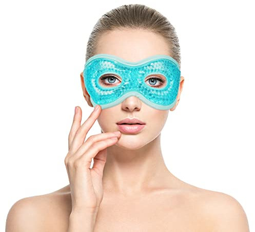 ACWOO Cooling Eye Mask, Reusable Hot/Cold Therapy Gel for Puffy, Dark Circles, Headaches, Migraines, Sinus Pain, Dry and Swollen Eyes