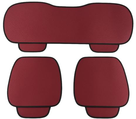 Susy Shop Universal-Sitzbezüge für Autos, 3 Stück, 2 Vorder- und 1 Rückseite aus Sommerstoff, Farbe Rot