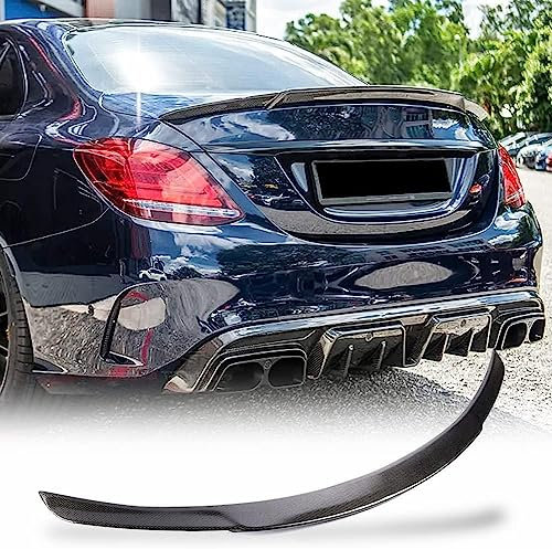 HIPATU Auto Heck Spoiler Spoilerlippe für Mercedes Benz C Class W205 C180 C200 C250 AMG Sedan 2015-2021, Heckspoiler Flügel Kofferraumspoiler Dach Heckflügel Auto Dekoration Zubehör