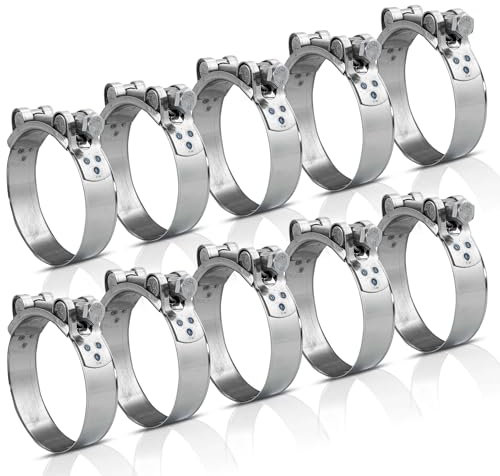 10 Stück - 80-85 MM Bolzenschelle Edelstahl V2A Gelenkbolzen Schelle Schlauchschellen Spannbackenschellen Schellen