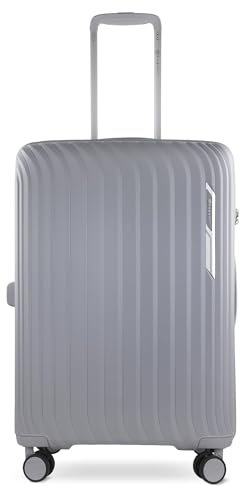 bugatti Hera Hartschalen-Koffer M mit 4-Rollen, Leichter Reise-Koffer aus PP Light in hellgrau