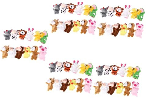 TOYANDONA 60 STK Fingerpuppe Pinata-Spielzeug Plüschpuppe Babyzubehör Tierische Piñata Plüschtiere Geschichte Marionetten Pinata-füller Tierpuppen -piñata Stoff Geschenk Kind Haushalt
