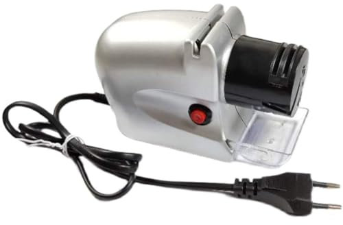 HUTSRAI Afilador de Cuchillos EléCtrico, Motorizado AutomáTico, Herramienta de Afilado, Cuchillos Profesionales Que Afilan MultifuncióN. Enchufe Europeo