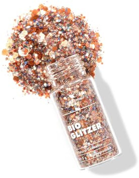 Birkenspanner Bio-Glitzer | Biologisch Abbaubar | Plastikfrei | Einfach auftragen | Lange glänzen | Made in Germany | 5g Mixed | Rainbow Warrior