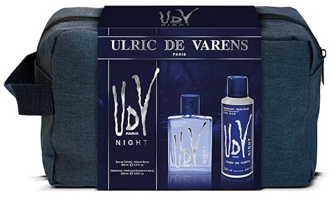 ULRIC DE VARENS - Trousse UDV Night - Eau de Toilette Homme 100 ml + Déodorant 200 ml - Fougère Fruitée Orientale - Made in France