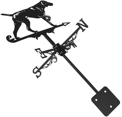 Supvox 3D-wetterfahne Aus Metall mit Hundemotiv für Die Dachmontage Gartendekoration Wetterfest Tierpfahl Dekoration für Den Außenbereich