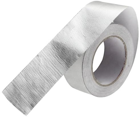 FUNOMOCYA 25m Aluminiumfolie Wärmeisolierendes Klebeband Für Auspuff Wärmeschutzband Auto Motorrad Schutzband Silber