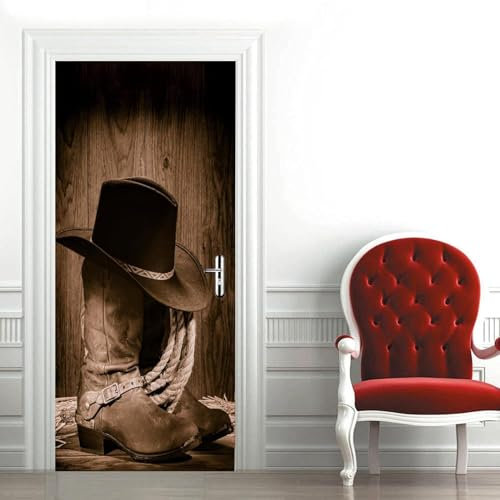 Türtapete Selbstklebend 80x200 cm Türfolie Selbstklebend Retro Türaufkleber Türposter Vintage-Holz Türsticker Fototapete 3D Effekt für Schlafzimmer Wohnzimmer Küche 9537A