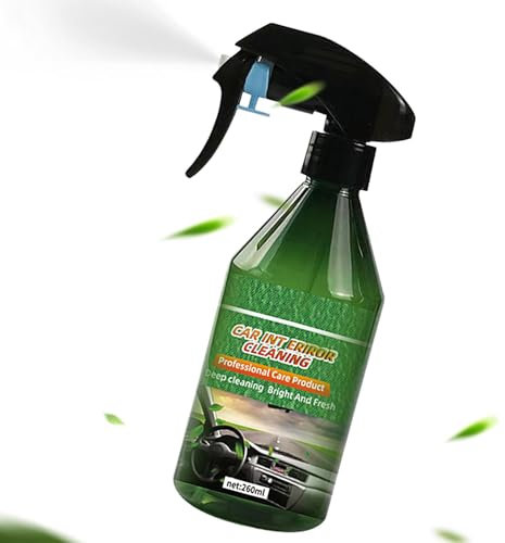 Agente de limpieza de tapicería de coche, productos para el cuidado de cuero, accesorios de detalles de vehículos, protege y restaura, solución de detalles fácil de usar, 12 x 5 cm para alfombrillas