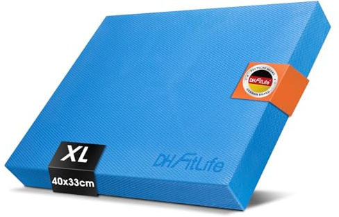 DH FitLife Almohadilla de Equilibrio Profesional - Cojín de Entrenamiento con Espuma Viscoelástica | Para Yoga, Pilates, Core y Ejercicios de Fuerza | Superficie Antideslizante y Resistente al Sudor
