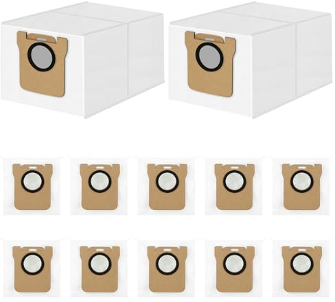 12 Bolsas de Polvo para Xiaomi X10+/X20+/X20 Pro/Max/5/5 Pro, para Dreame L20/L10s/L10/L10s Pro/L50 Pro Ultra, L20 Ultra/X40/X50 Ultra Complete Aspiradora, Bolsas Repuesto Gran Capacidad 3 L