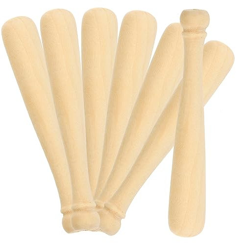 Angoily 20stücke Mini Holz Baseballschläger Diy Junge Mädchen Handwerk Unlackiert Leicht Und Kompakt Für Malen Und Dekoration