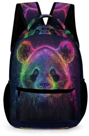 WECECE School Bag for Boys Kids Panda Backpack Primary School Backpack Preschool Animal Print Rucksack Travel Large Capacity Kindergarten Bookbag for Children Kids 5-10 Years Old