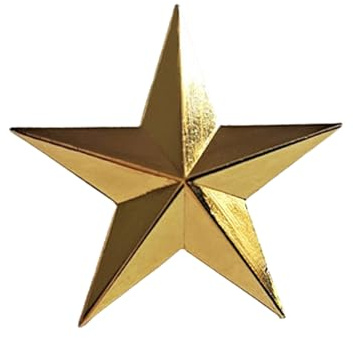 Elegante pin de solapa de cinco puntiagudas de estrella estrella disfraz decorativo insignia decorativa para hombres y mujeres accesorios de ropa broche de metal, フリーサイズ