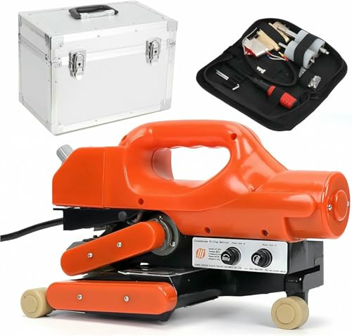 Auto Welding Machine 800W, Tunnel Crawl Welding Machine, Lap Geomembrane Liner Hot Wedge Plastic Welding Machine, Plastic Layer Sealing Tool, Overlap Width 10cm, Welding Width 12.5mm x 2, 220V