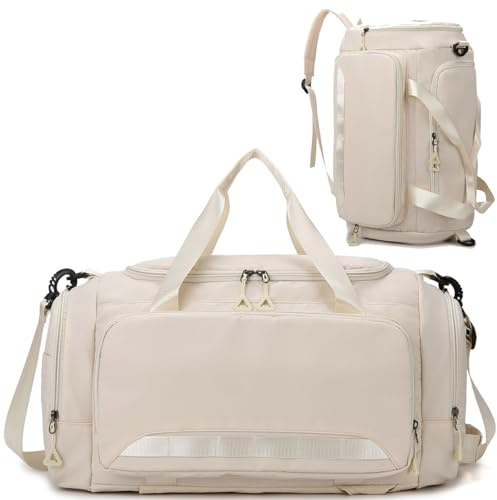 Sporttasche Damen Herren Reisetasche, SUNYBLIS Sporttaschen 40L mit Schuhfach Nassfach Sportrucksack Wasserdicht Trainingstasche mit Rucksack Weekender Handgepäck Travel Gym Tasche Duffle Bag
