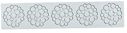 Ngbbby Stampi Tuile Stampi per Fondente Rotondi a 5 Scomparti Pizzo in Silicone per Decorazione di Torte Fai da Te Facile Rilascio Cottura Alimentare per Alimenti, Dessert, Artigianato, Fondente