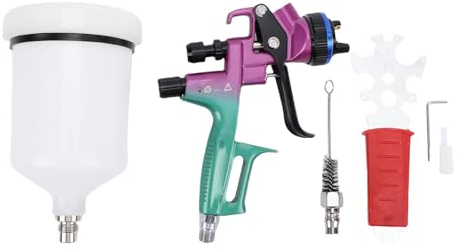 Jeffergarden Kit Pistola a Spruzzo Professionale per Pistola a Spruzzo HVLP con Ugello da 1,3 Mm per Tazza da 600 Ml per Progetti di Arte Murale per Mobili Pittura