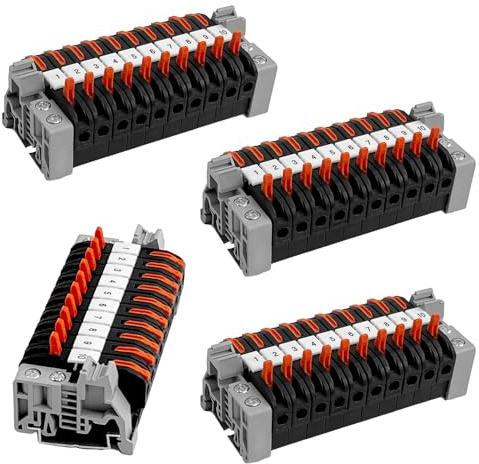 40 Piezas Conectores Electricos Rapidos Carril Din, Empalmes Cables Electricos, PCT-211 Bornas de Conexion Electrica, Terminales Electricos, Clemas Electricas Rapidas, para Cableado Rápido