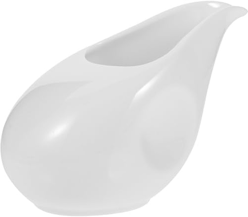 Gadpiparty Brocca Ceramica Bianco 100ml Manico Ergonomico Antiscivolo, Lattiera Vintage Mini per Servizio Caffè e Tè, Pratica e Semplice da Usare