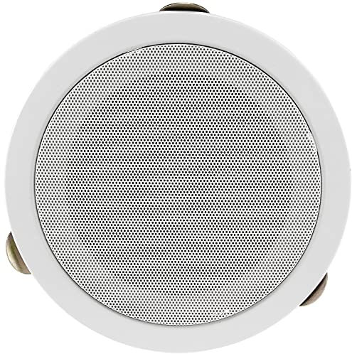 ChiliTec Altoparlante da incasso per soffitto, da parete, rotondo, 179 mm, 80 Watt, profondità di montaggio: 53 mm, altoparlante per HiFi, home cinema, cucina, soggiorno, bianco