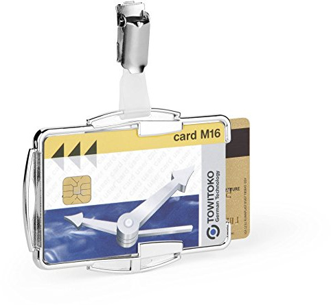 Durable Kartenhalter Rfid Secure Duo, Rfid Schutz für 2 Karten, Packung à 10 Stück, silber, 890223