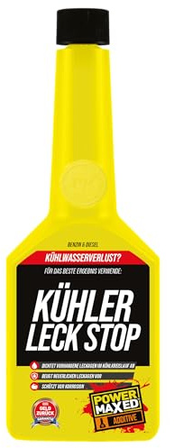 PowerMaxed Kühler Leck Stop 325 ml – Kühlerdichtmittel für undichte Kühlsysteme – Dichtet Mikrorisse & Leckagen zuverlässig ab – Schützt vor Überhitzung