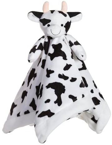 Apricot Lamb Stuffed Animals Cow Security Blanket Infant Nursery Character Blanket Luxury Snuggler Plush Baby Lovey(Cow)