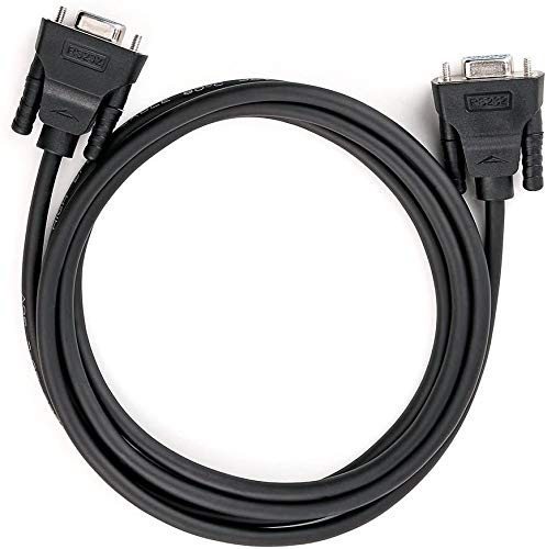 DTech 15 Fuß direkt durch serielles DB9 Kabel Buchse zu Buchse 9poliges COM Anschlusskabel für die Datenkommunikation (5 m. Schwarz)