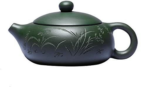 Théières Service À Thé Theiere Zisha Pot Original Minéral Minéral Vert Boule Gravée Trou Dans Le Mur Chapitre Handmade Kevi Shi Potchi Théière 170Ml