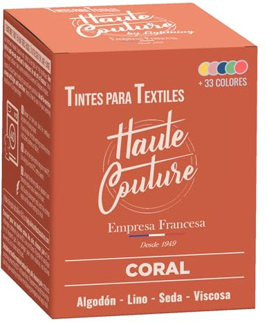 Haute Couture Textilfarbe – 350g – Koralle - Alles-in-Einem – Fertig zur Anwendung für Kleidung und Stoffe