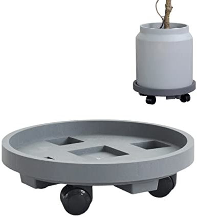 GENYS Runder Topfpflanzenständer Mover, Indoor Pflanzenroller Plant Caddy Mit Rädern, Schwerlast-Pflanzenrollwagen, Transport Von Blumentöpfen, Belastbarkeit 110kg (Size : 37cm/14.5Inch)