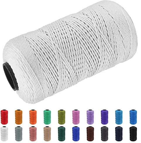 CAMAL Macrame Corda Polipropilene Filo Macrame 1.5mm Spago Colorato 200m Cordino per Borse Uncinetto Corde Colorate per Artigianato, Decorazioni per la Casa, Borsa a Tracolla (Bianco)